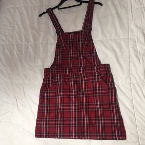 90s inspired overall dress.